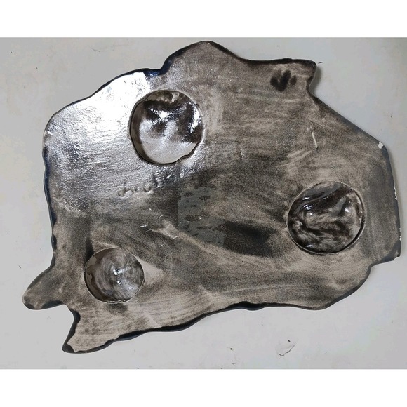 Vintage 1970s Pair Of Horse Heads Black Ceramic Wall Shelf Decor MCM Art Deco 2 - Picture 10 of 16